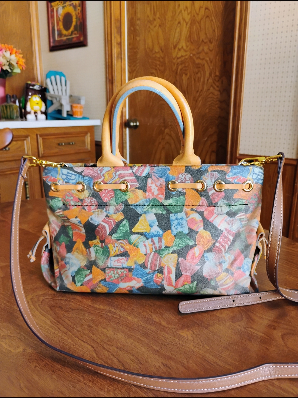 Dooney & Bourke Hard Candy All Over Coated Canvas Satchel/Cross Body Purse - Picture 9 of 16